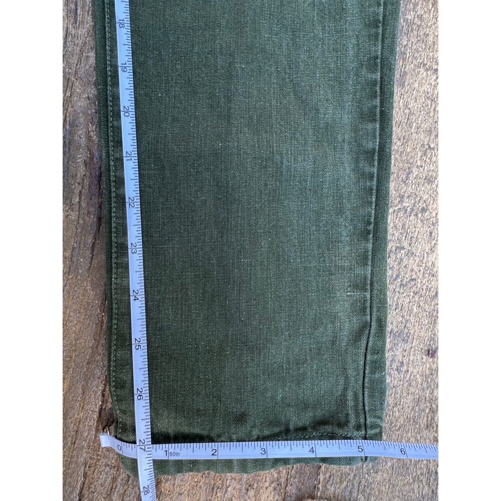 Pilcro and the Letterpress Green Linen Pants Size 28 - Picture 4 of 6